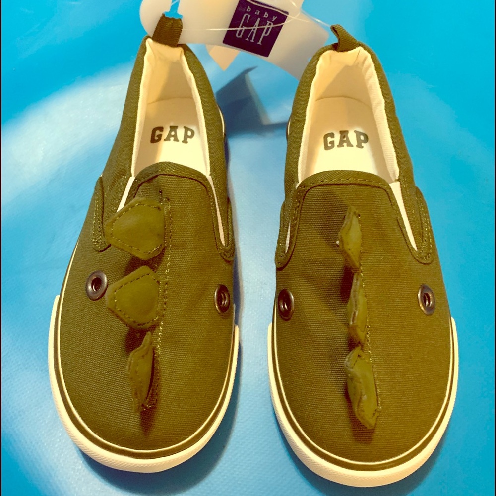 Gap brand boys dinosaur slip-on sneakers